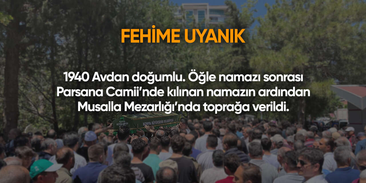 Konya'da bugün vefat edenler | 24 Haziran 2026 6